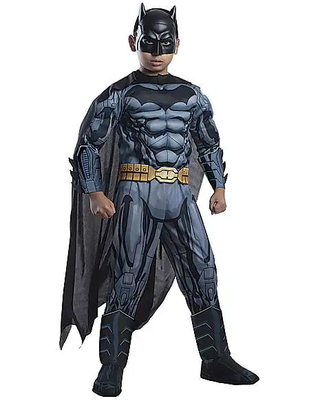 Spirit Halloween Kids Grey And Black 3D Batman Costume - DC Comics