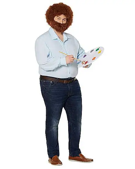 Spirit Halloween Adult Bob Ross Costume - Firefly - Image 2