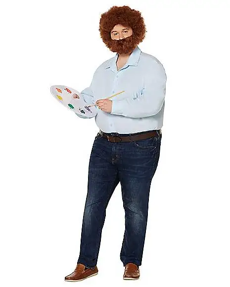 Spirit Halloween Adult Bob Ross Costume - Firefly - Image 3