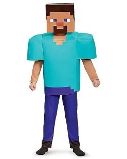 Spirit Halloween Kids Steve Costume Deluxe - Minecraft