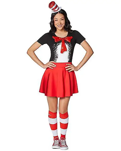 Spirit Halloween Adult Cat In The Hat Costume Kit - Dr. Seuss