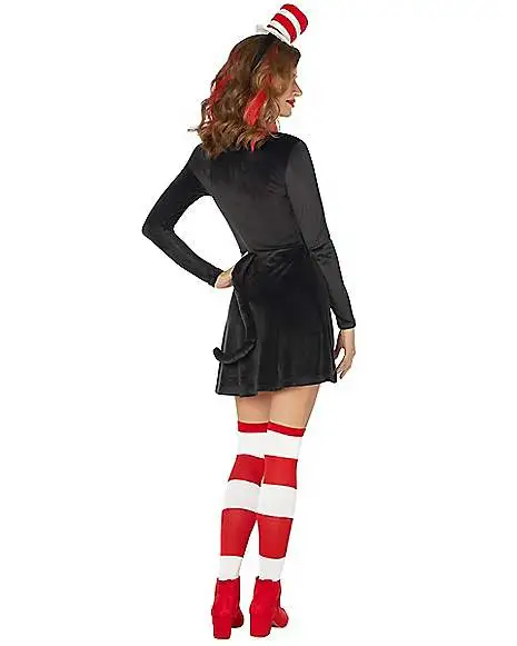 Spirit Halloween Adult Cat In The Hat Dress - Dr. Seuss - Image 2