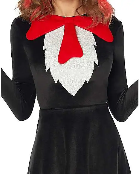 Spirit Halloween Adult Cat In The Hat Dress - Dr. Seuss - Image 3