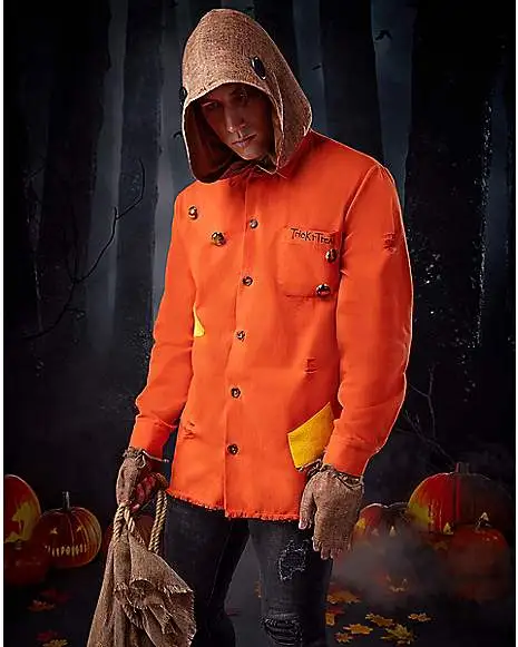 Spirit Halloween Sam Hooded Button-Up Shirt - Trick 'r Treat