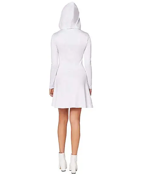 Spirit Halloween Adult White Long Sleeve Dress - Image 2
