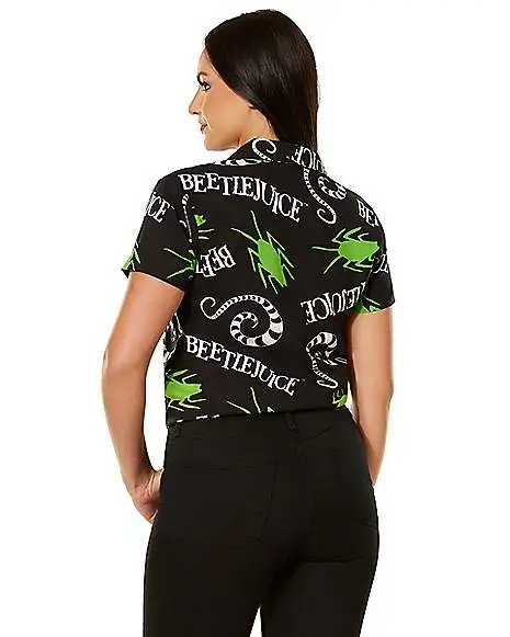Spirit Halloween Beetlejuice Button Down Shirt - Image 2
