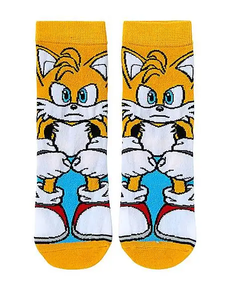 Spirit Halloween Tails Crew Socks - Sonic The Hedgehog