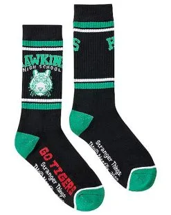 Spirit Halloween Go Tigers Crew Socks - Stranger Things