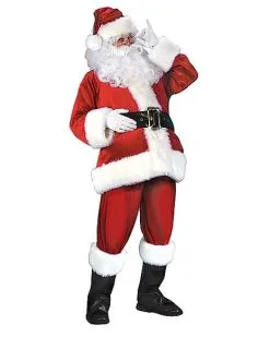 Spirit Halloween Adult Velvet Santa Suit Deluxe