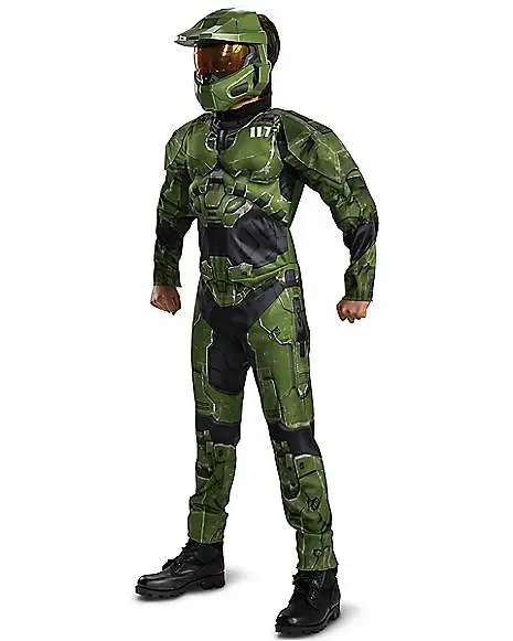Spirit Halloween Kids Master Chief Muscle Costume - Halo Infinite - Image 3
